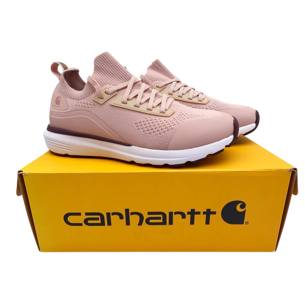Carhartt Haslett SD Work Shoe Womens 6.5 Pink Knit Athletic New FS2005-W